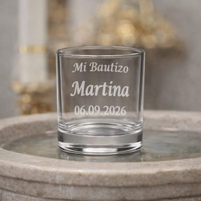 CHUPITO CRISTAL PERSONALIZADO NIÑA BAUTIZO