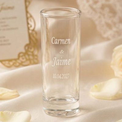 CHUPITO LARGO CRISTAL PERSONALIZADO BODA
