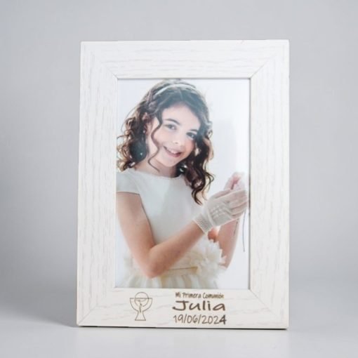 PORTAFOTOS MADERA NIÑA COMUNION F.10X15CM - Imagen 2