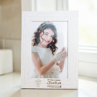 PORTAFOTOS MADERA NIÑA COMUNION F.10X15CM