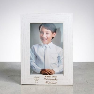 PORTAFOTOS MADERA NIÑO COMUNION F.10X15CM