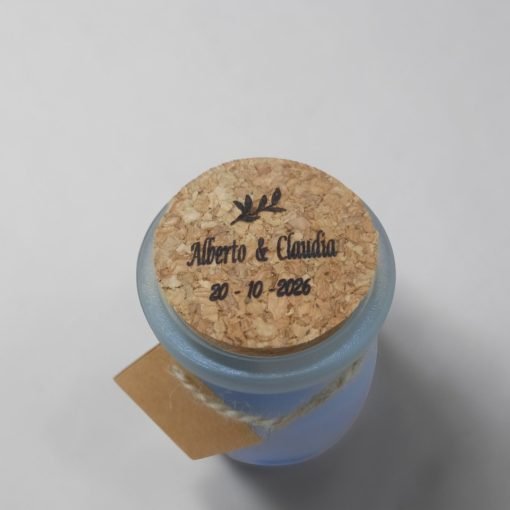 Vela Aromática Azul Tapón corcho - Imagen 2