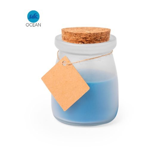 Vela Aromática Azul Tapón corcho - Imagen 3