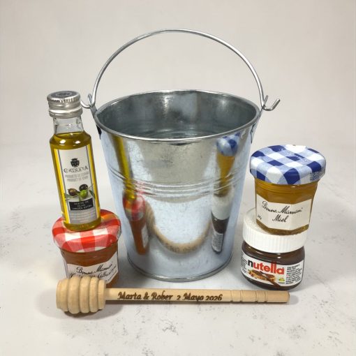 CUBO DE METAL , MIEL , NUTELLA ,ACEITE Y PALO CATADOR. - Imagen 5